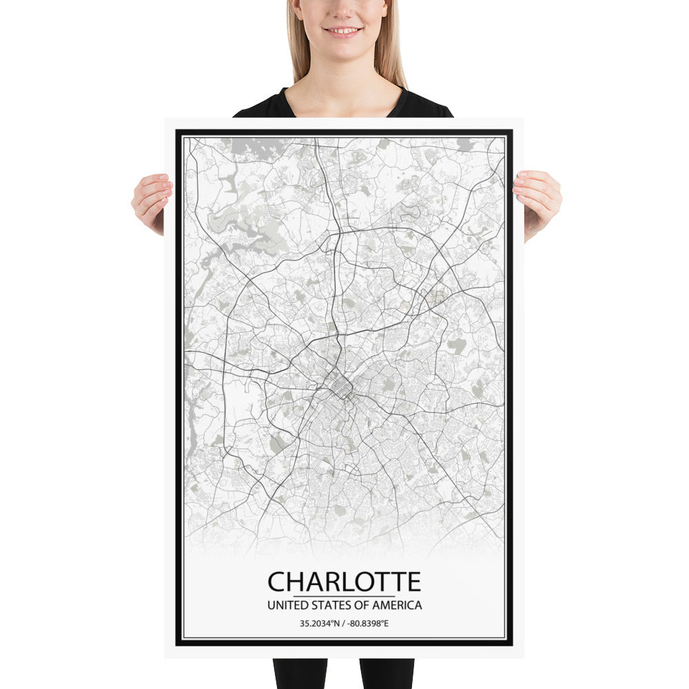 Charlotte White Paper Map