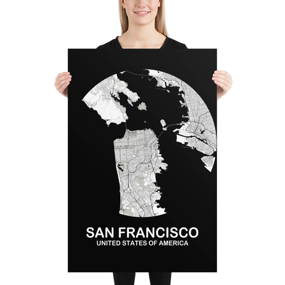 San Francisco Circular White Paper Map