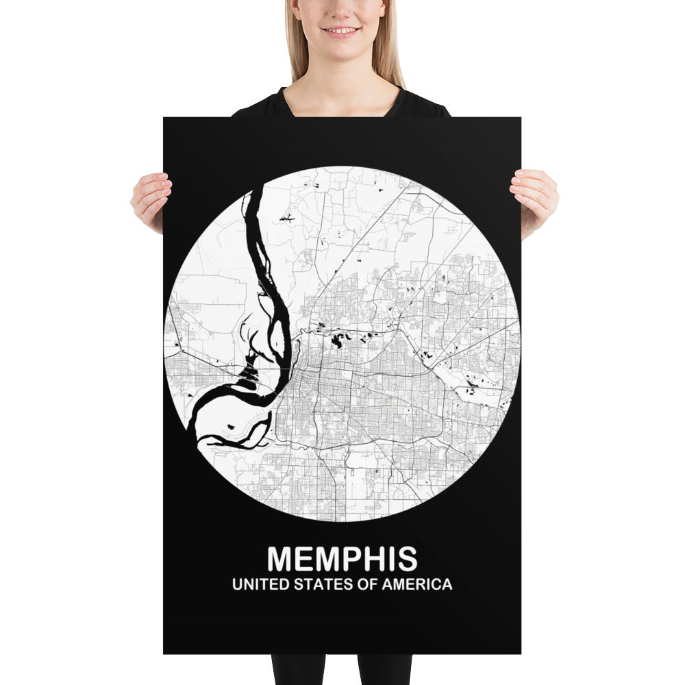 Memphis Circular White Paper Map