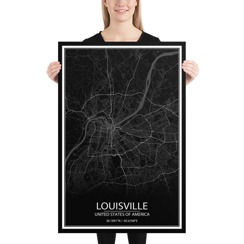 Louisville Black Paper Map