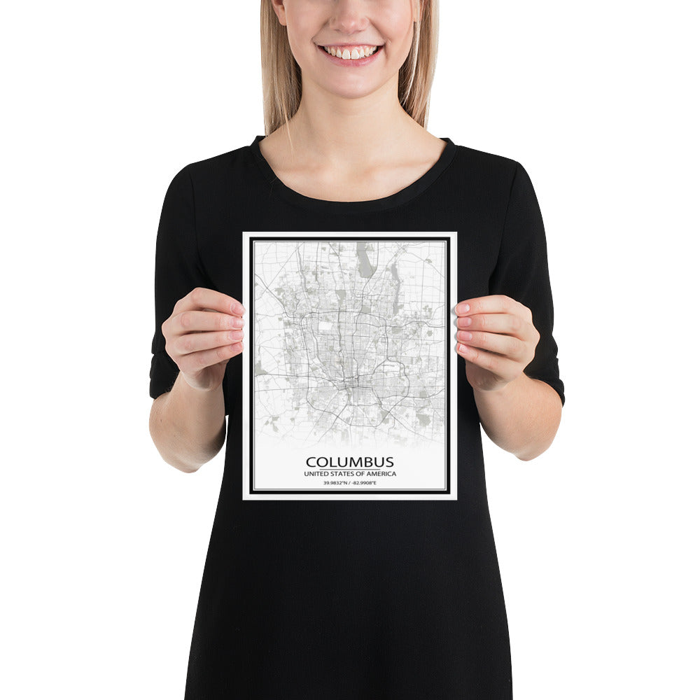 Columbus White Paper Map